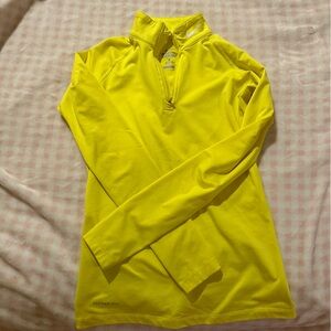 Nike Pro combat Dri-Fit Yellow quarter zip